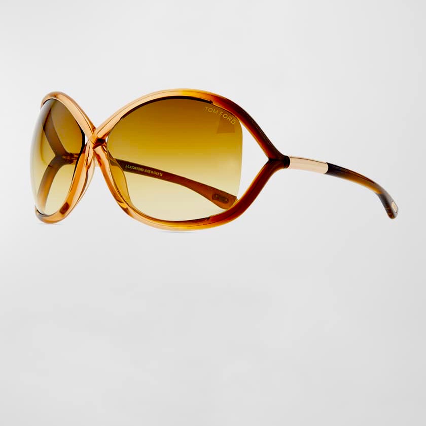 2-1.6 Tom Ford Whitney Cross-Bridge Sunglasses, Rose/Brown Tf9 52f 64014 110 - 2